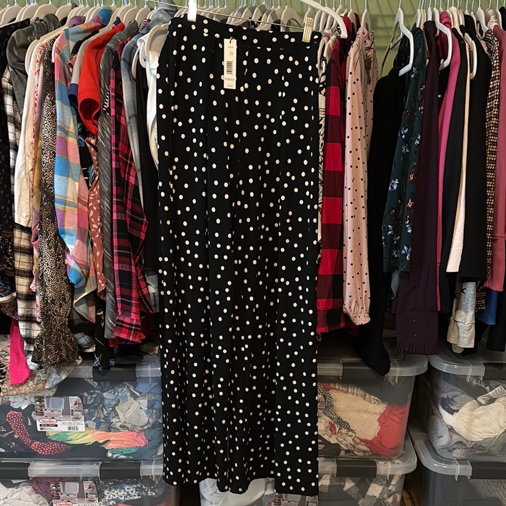 Black Polka Dot Pants